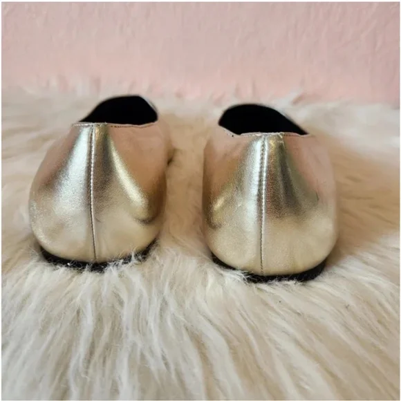 ASOS Loopy Lou Wide Fit Gold Point Toe Unicorn Ballet Flats - Picture 5 of 11